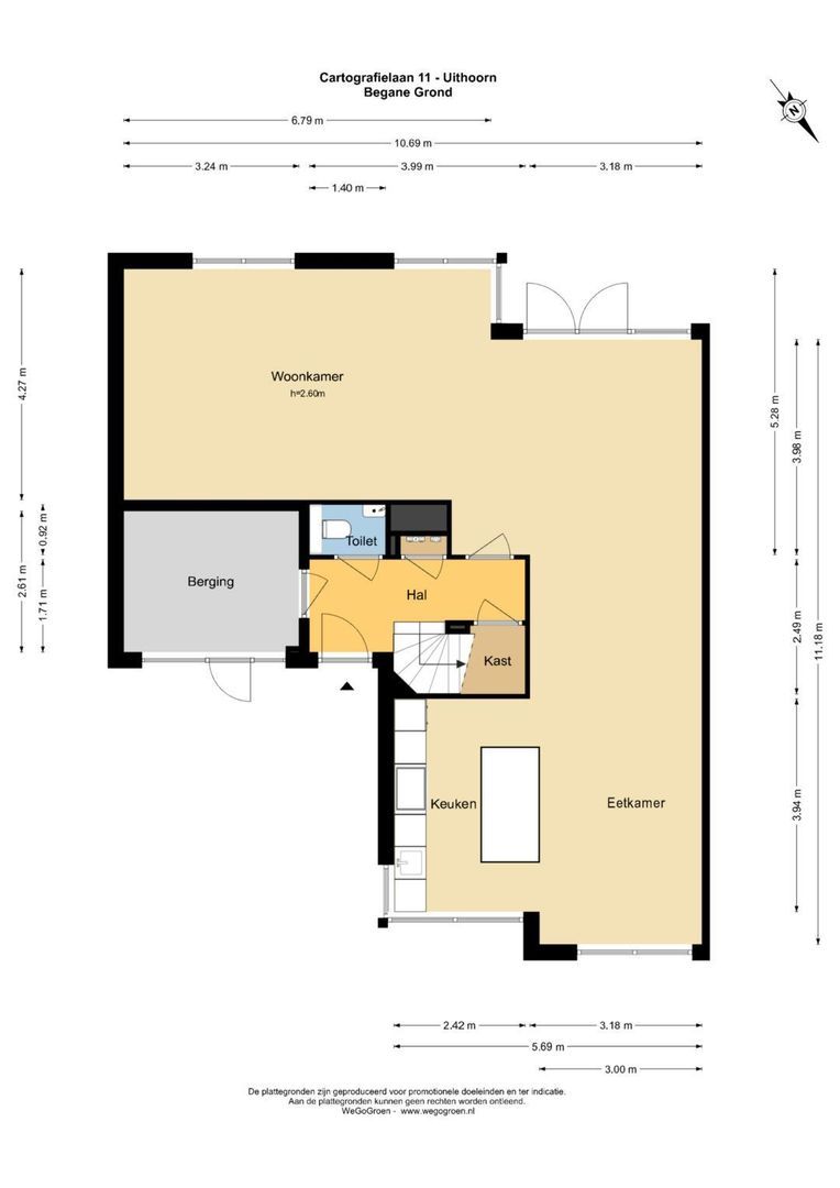 Cartografielaan 11, Uithoorn plattegrond-1