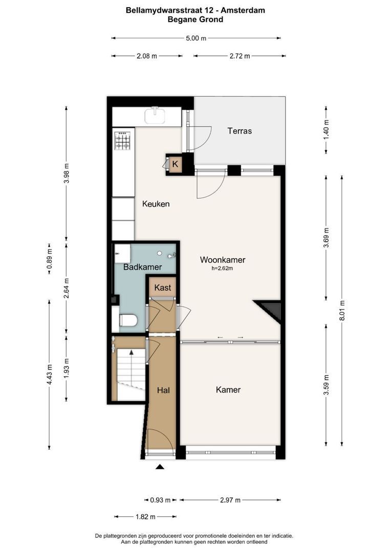 Bellamydwarsstraat 12 H, Amsterdam plattegrond-0