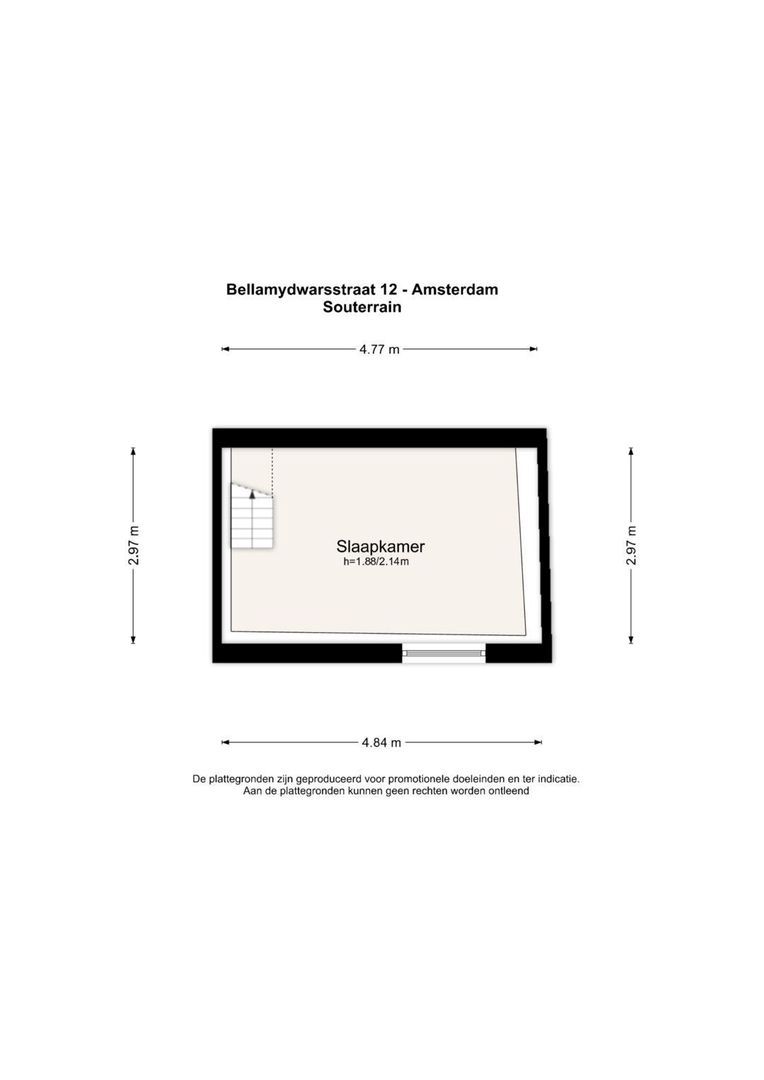 Bellamydwarsstraat 12 H, Amsterdam plattegrond-1