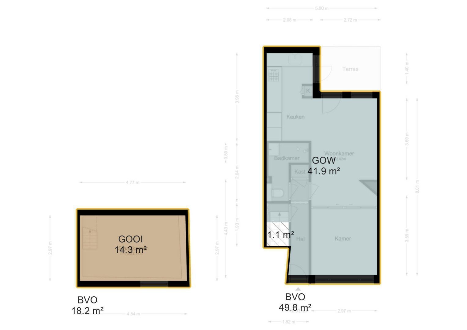 Bellamydwarsstraat 12 H, Amsterdam plattegrond-2