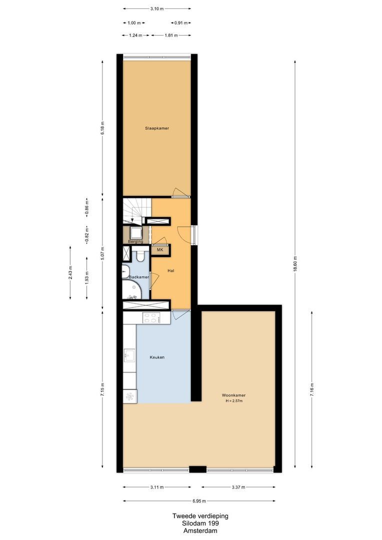 Silodam 199, Amsterdam plattegrond-2