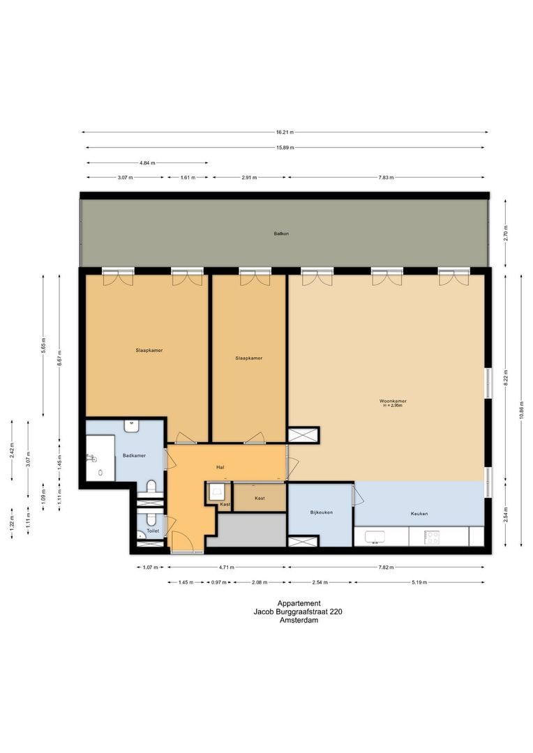 Jacob Burggraafstraat 220, Amsterdam plattegrond-0