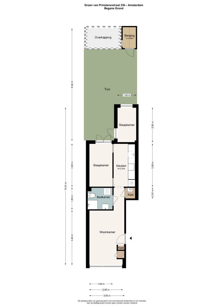 Groen van Prinstererstraat 33 H, Amsterdam plattegrond-0