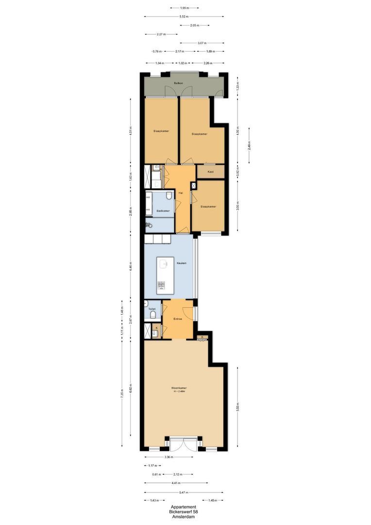 Bickerswerf 58, Amsterdam plattegrond-0