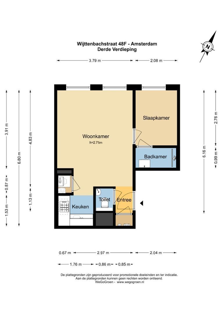 Wijttenbachstraat 48 F, Amsterdam plattegrond-1