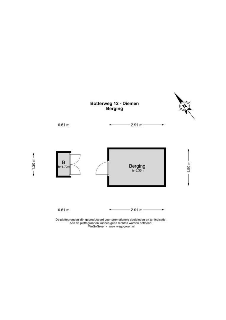 Botterweg 12, Diemen plattegrond-3