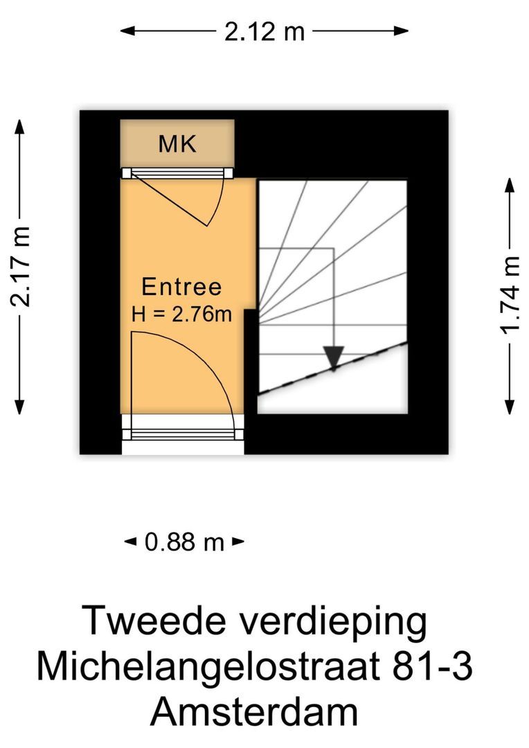 Michelangelostraat 81 3, Amsterdam plattegrond-2