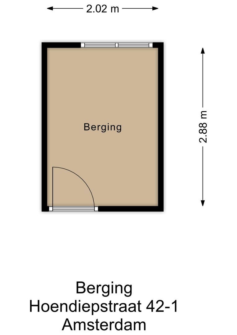 Hoendiepstraat 42 1, Amsterdam plattegrond-1