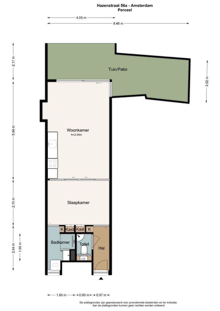 Hazenstraat 56 A, Amsterdam plattegrond-2
