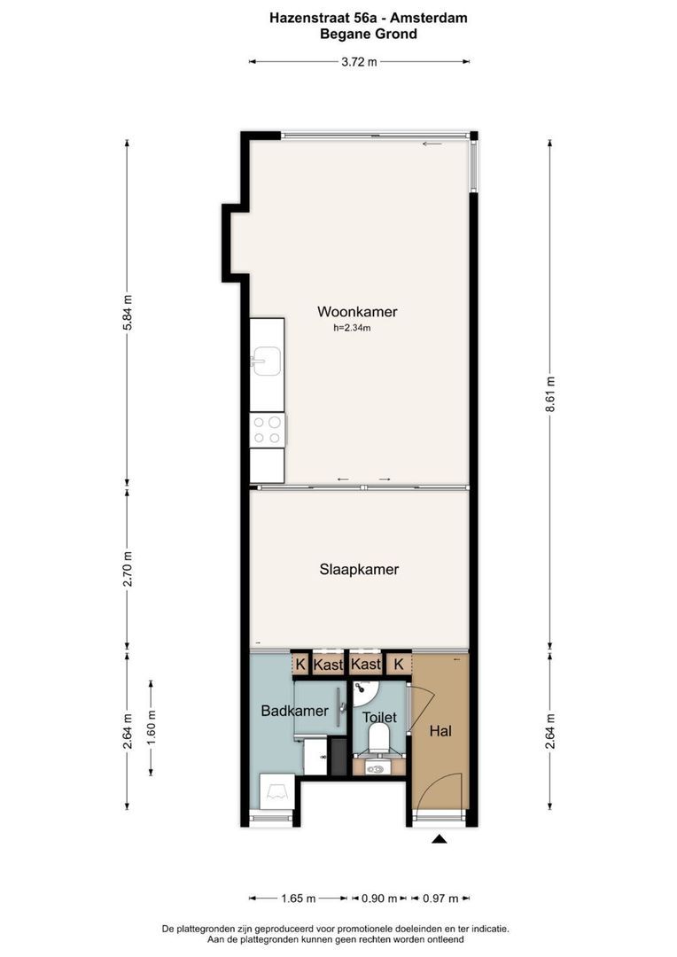 Hazenstraat 56 A, Amsterdam plattegrond-1