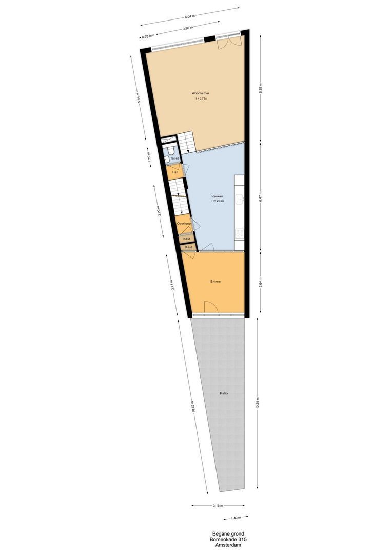 Borneokade 315, Amsterdam plattegrond-0