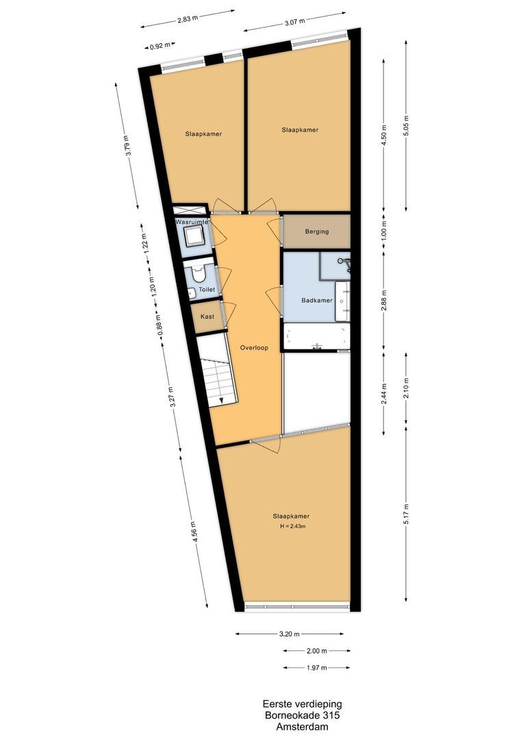Borneokade 315, Amsterdam plattegrond-2