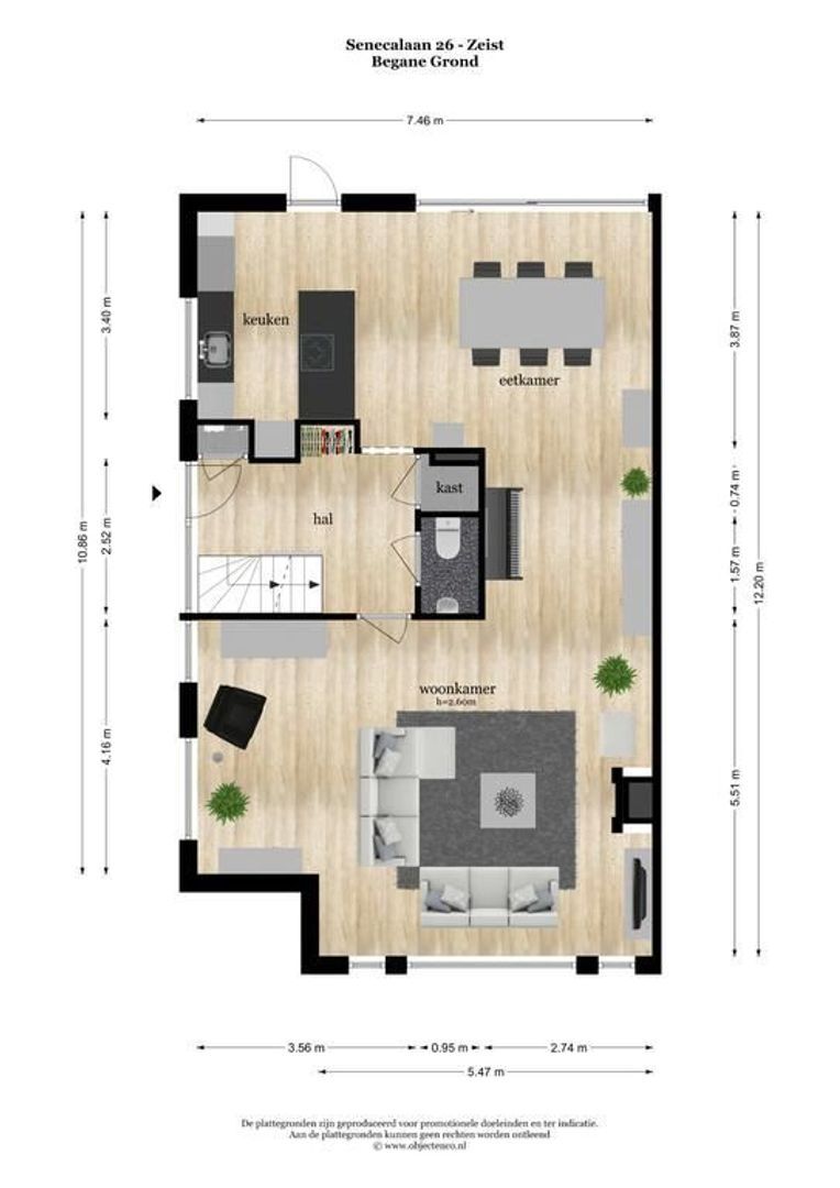 Senecalaan 26, Zeist plattegrond-0
