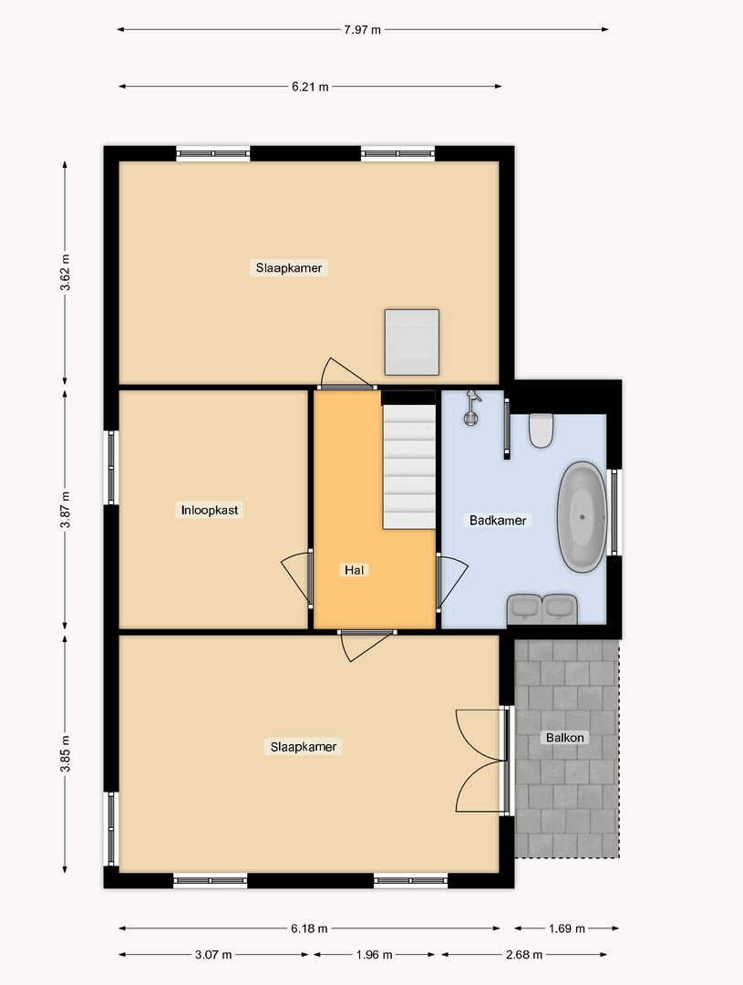 Bergweg 102, Zeist plattegrond-1