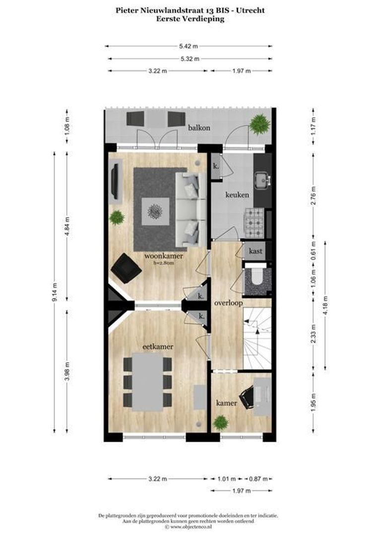Pieter Nieuwlandstraat 13 BIS, Utrecht plattegrond-0