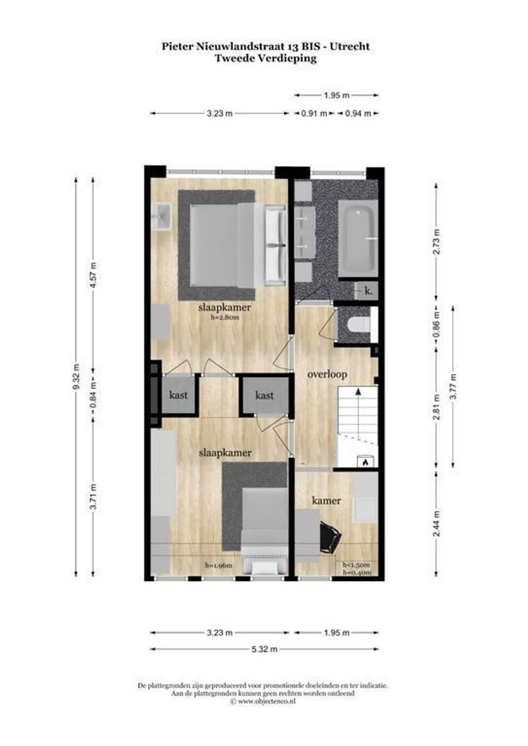 Pieter Nieuwlandstraat 13 BIS, Utrecht plattegrond-2