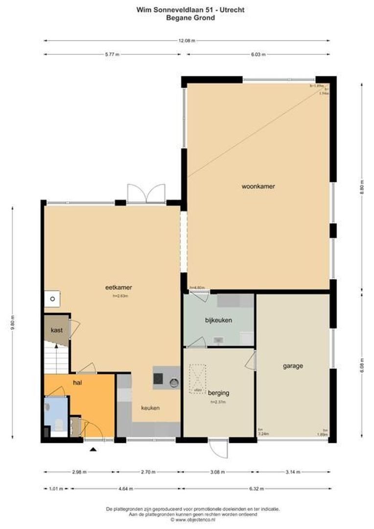 Wim Sonneveldlaan 51, Utrecht plattegrond-0