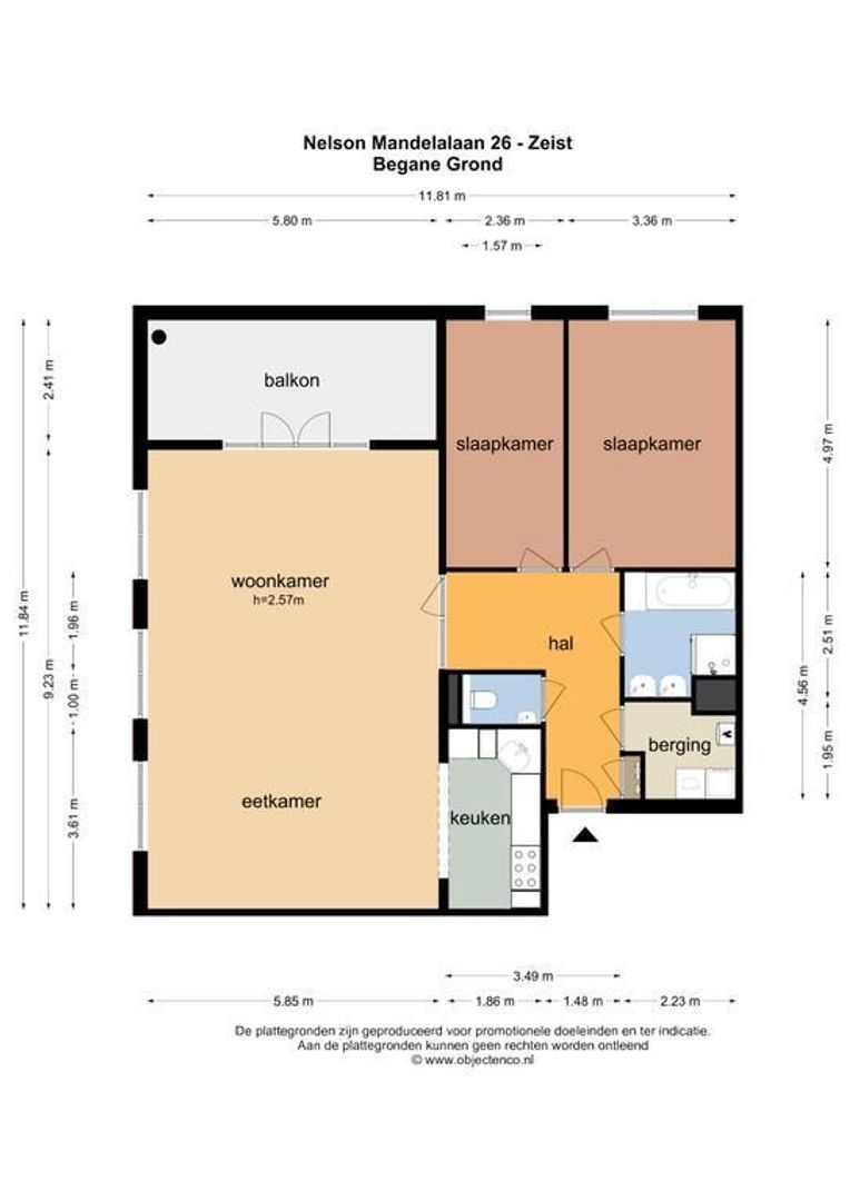 Nelson Mandelalaan 26, Zeist plattegrond-0