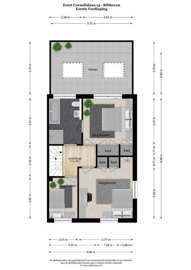 Evert Cornelislaan 15, Bilthoven plattegrond-2