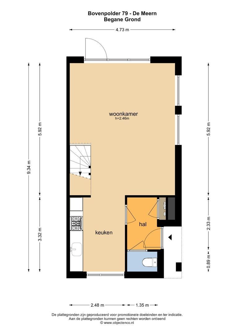 Bovenpolder 79, De Meern plattegrond-0