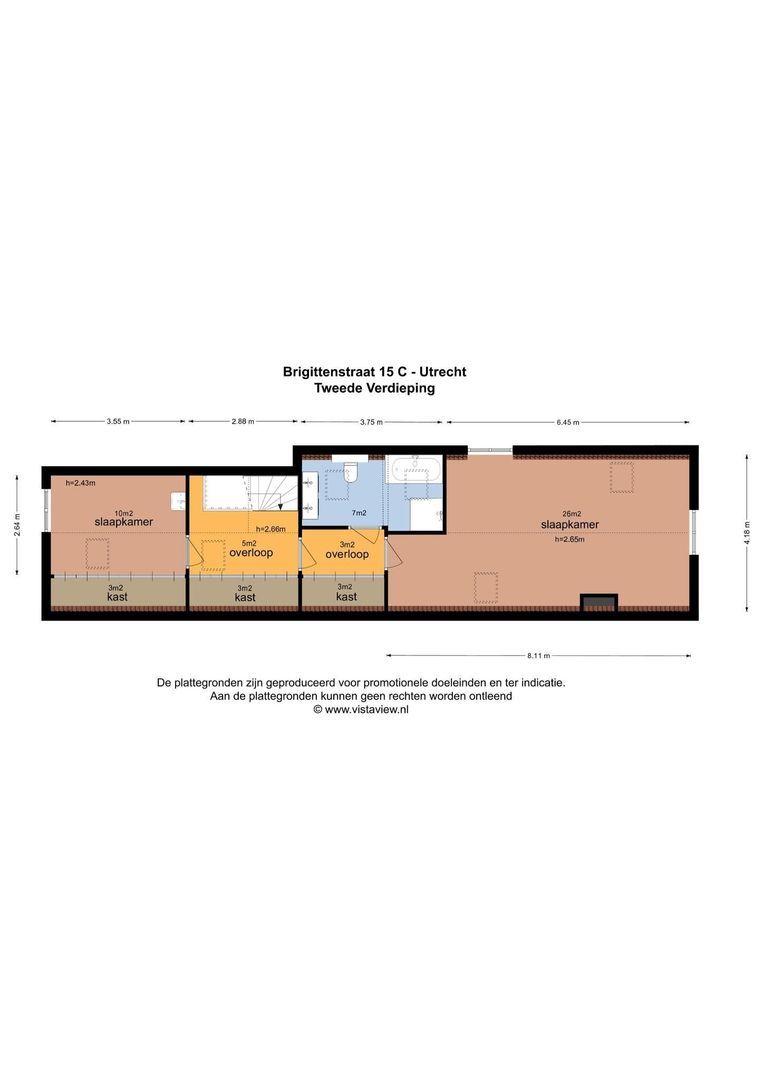 Brigittenstraat 15 C, Utrecht plattegrond-2