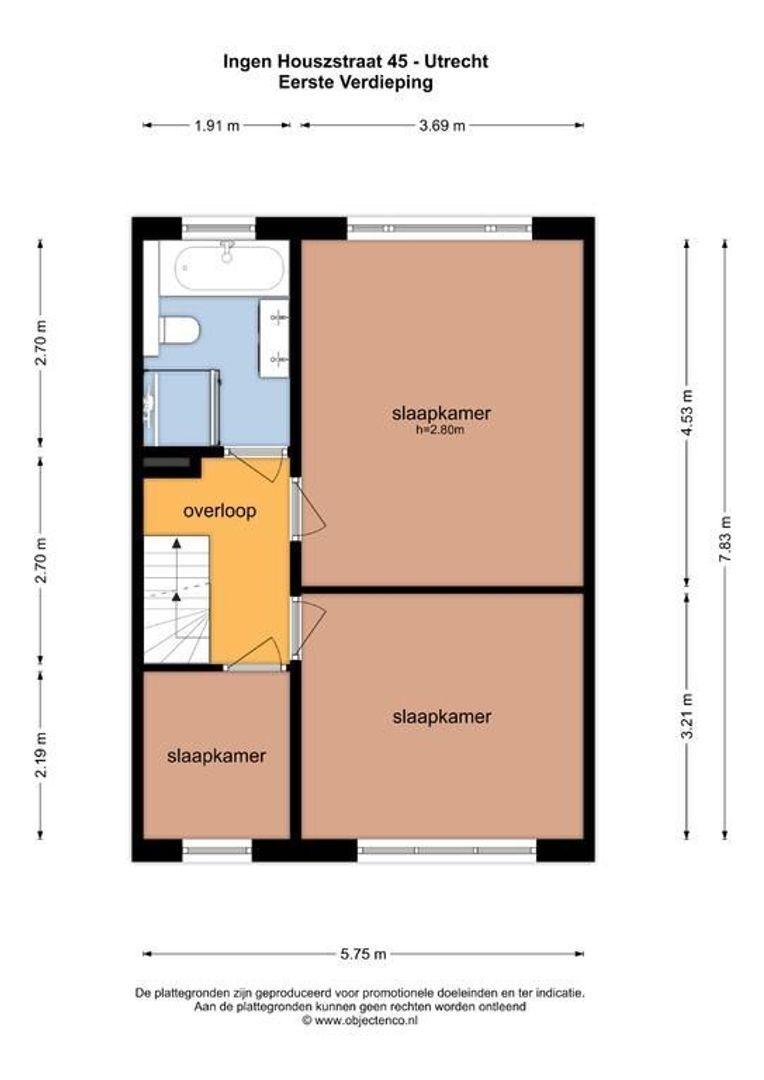 Ingen Houszstraat 45, Utrecht plattegrond-2