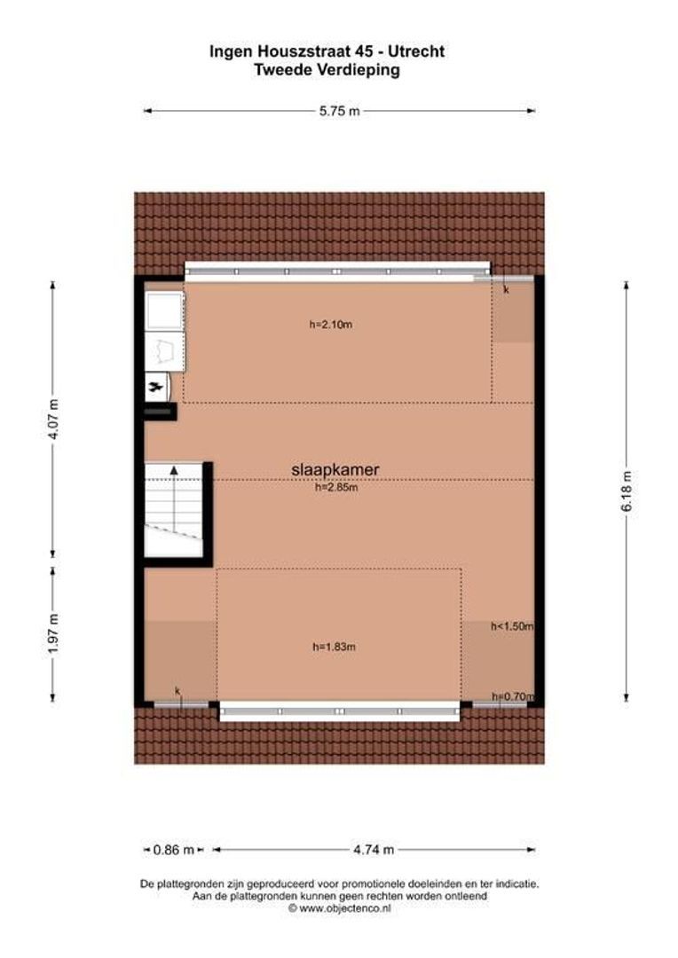 Ingen Houszstraat 45, Utrecht plattegrond-4