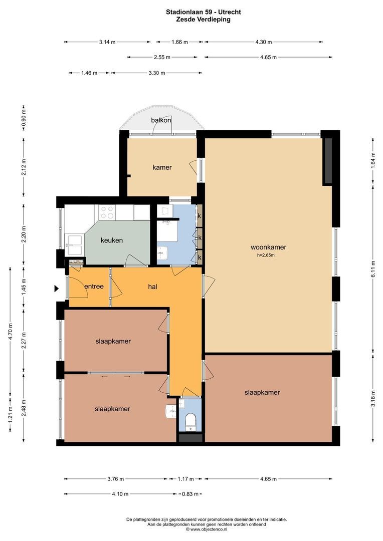 Stadionlaan 59, Utrecht plattegrond-0