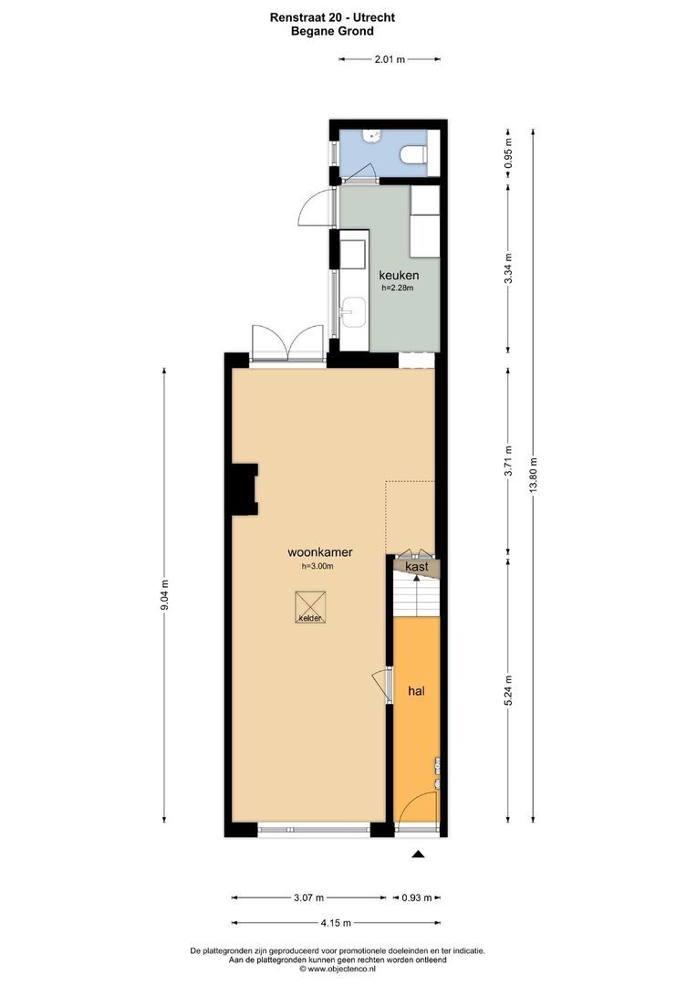 Renstraat 20, Utrecht plattegrond-0