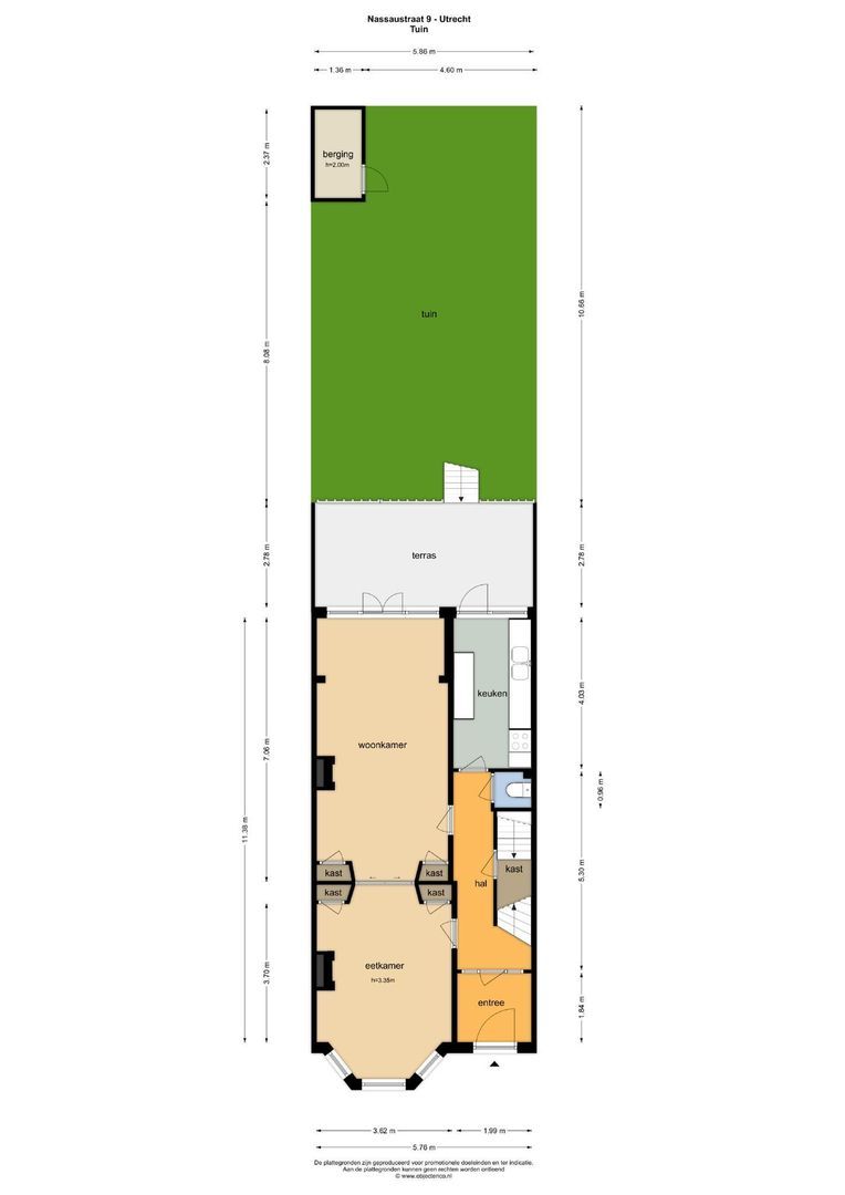 Nassaustraat 9, Utrecht plattegrond-0
