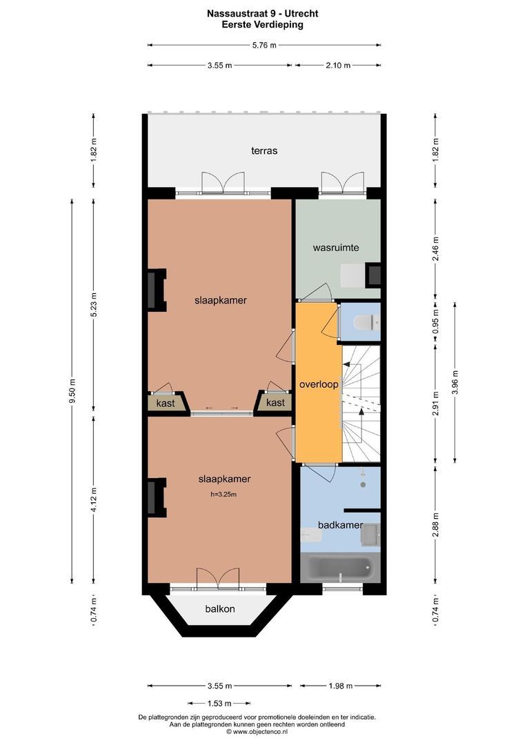 Nassaustraat 9, Utrecht plattegrond-3