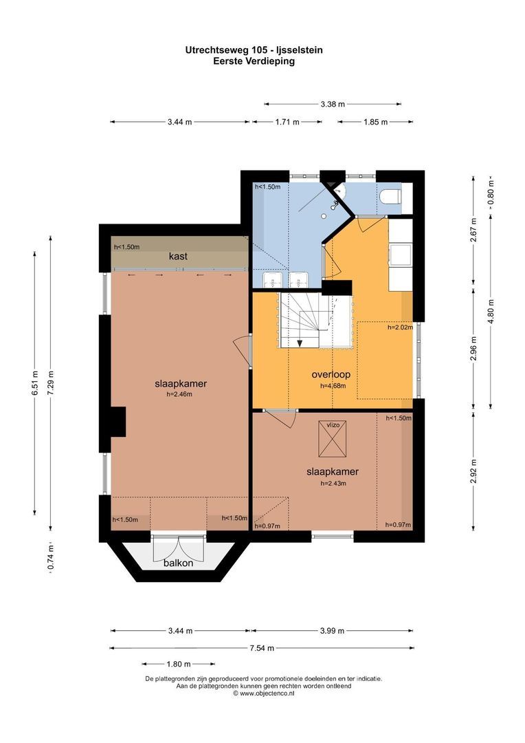 Utrechtseweg 105, Ijsselstein plattegrond-2