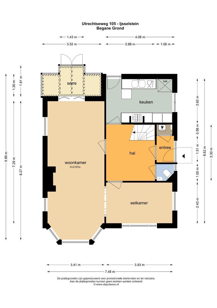Utrechtseweg 105, Ijsselstein plattegrond-0