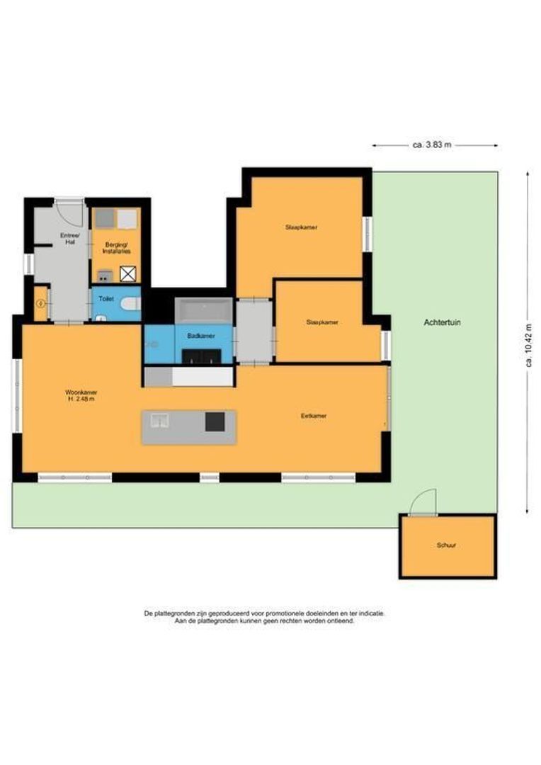 Utrechtseweg 336 A, De Bilt plattegrond-2