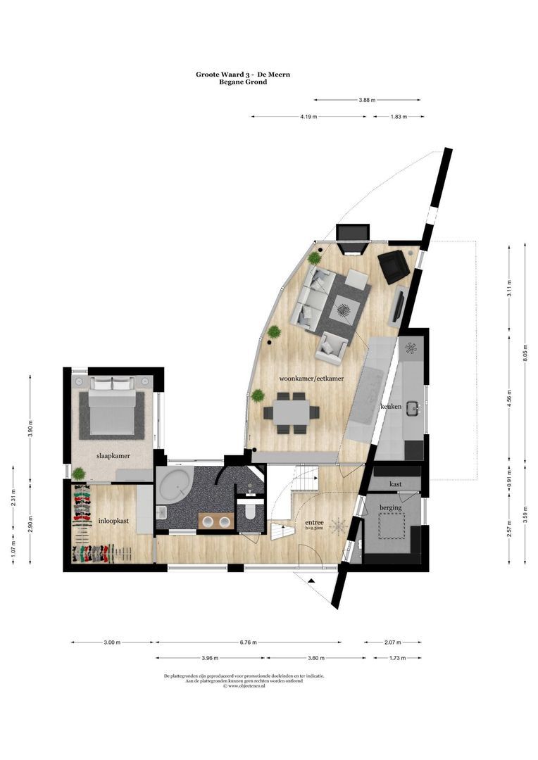 Groote Waard 3, De Meern plattegrond-0