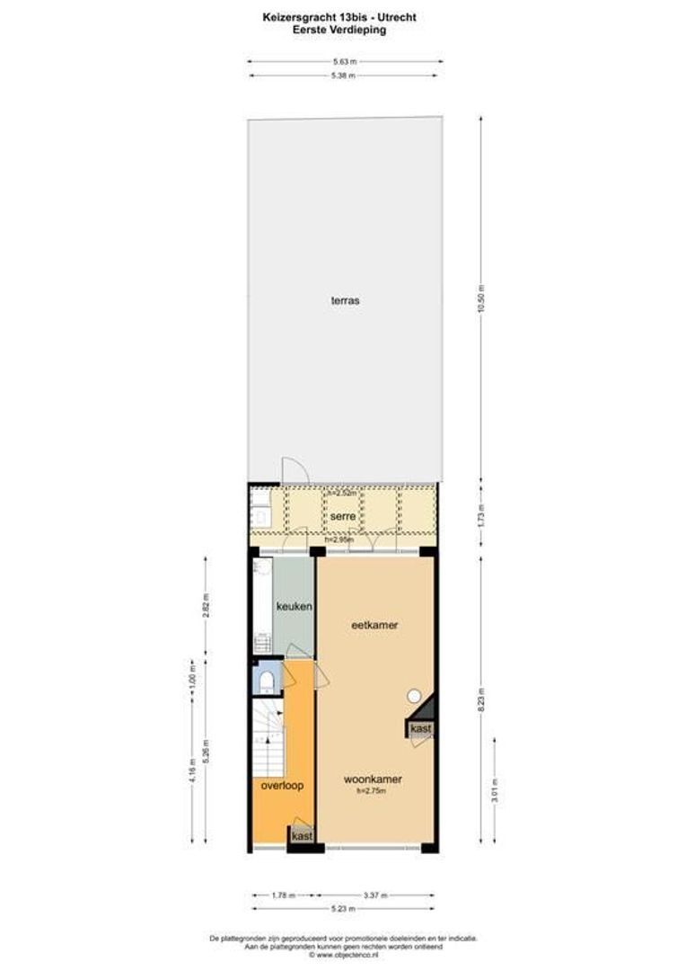 Keizersgracht 13 BS, Utrecht plattegrond-3
