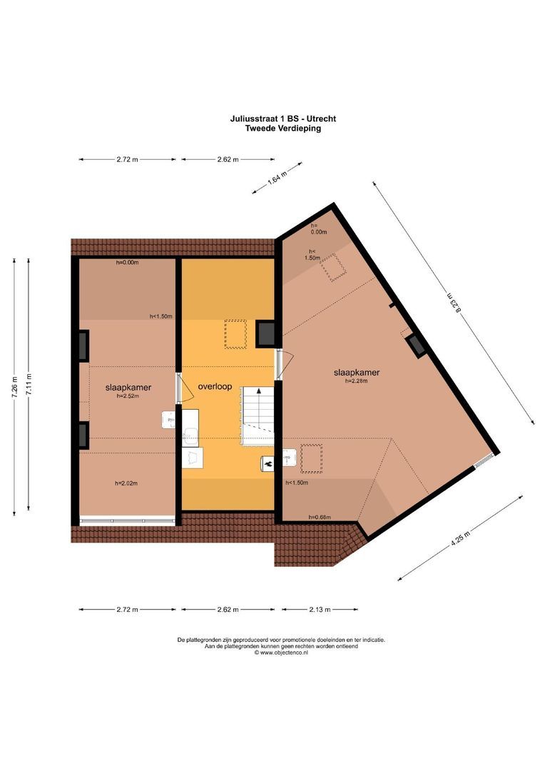 Juliusstraat 1 BS, Utrecht plattegrond-3
