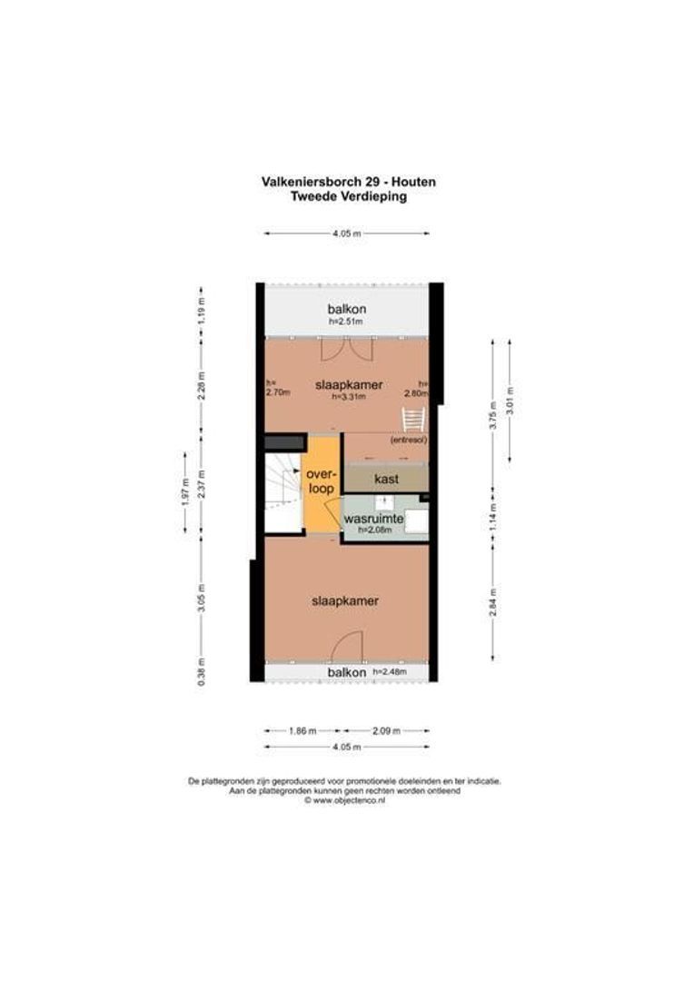 Valkeniersborch 29, Houten plattegrond-5