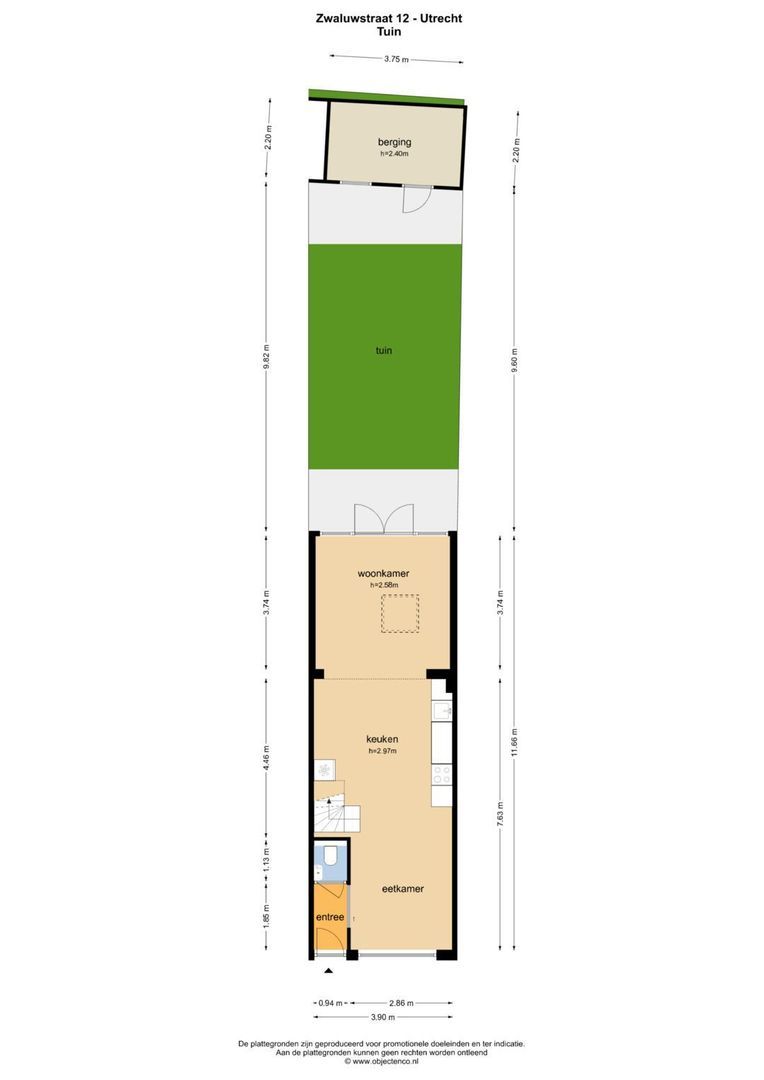 Zwaluwstraat 12, Utrecht plattegrond-0