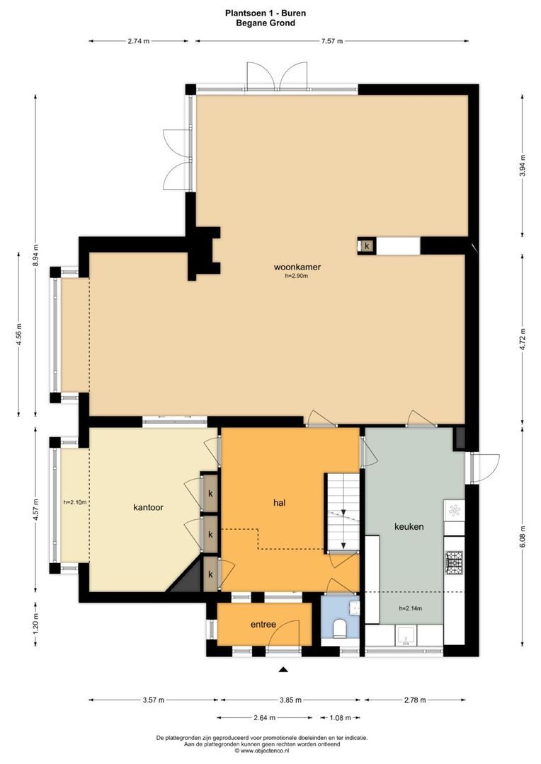 Plantsoen 1, Buren plattegrond-0
