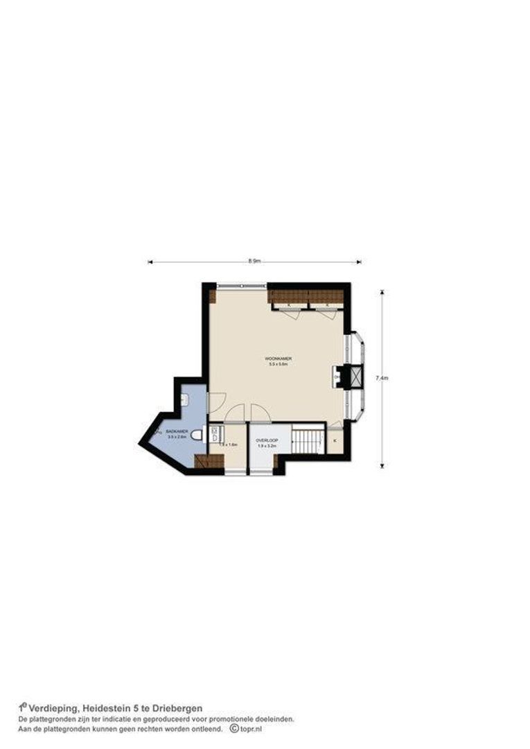 Heidestein 5 a, Driebergen-Rijsenburg plattegrond-1