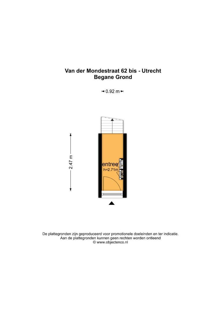Van der Mondestraat 62 BS, Utrecht plattegrond-0
