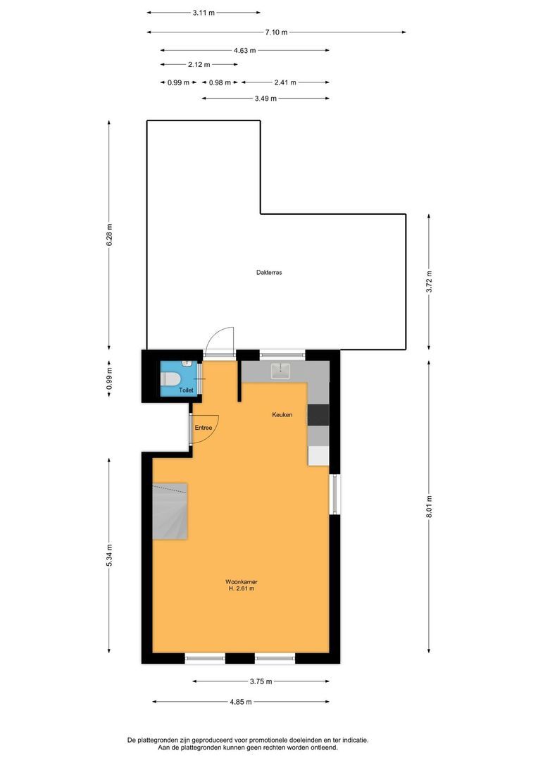 Koningsstraat 73 B, Hilversum plattegrond-0