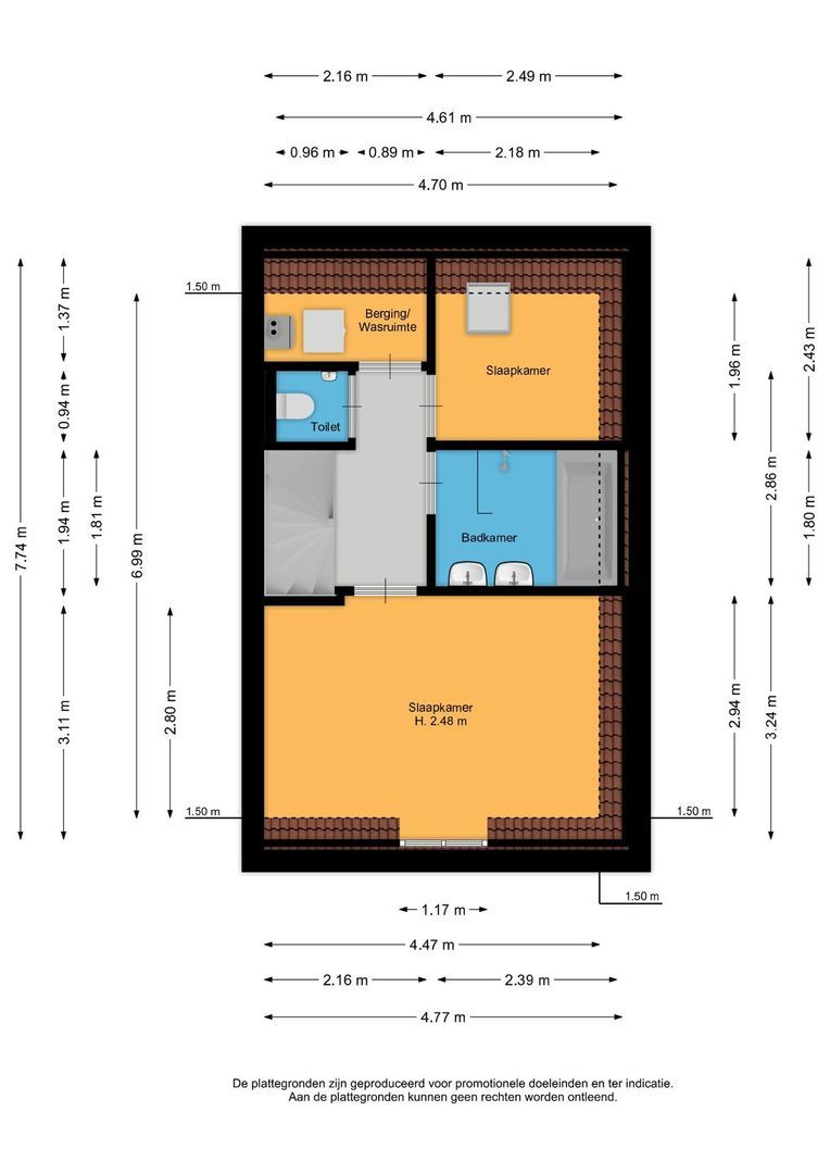 Koningsstraat 73 B, Hilversum plattegrond-1