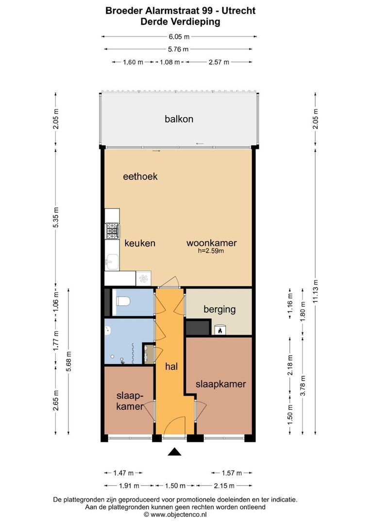 Broeder Alarmstraat 99, Utrecht plattegrond-0