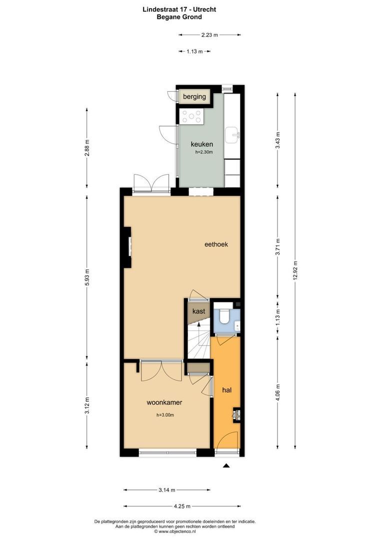 Lindestraat 17, Utrecht plattegrond-0