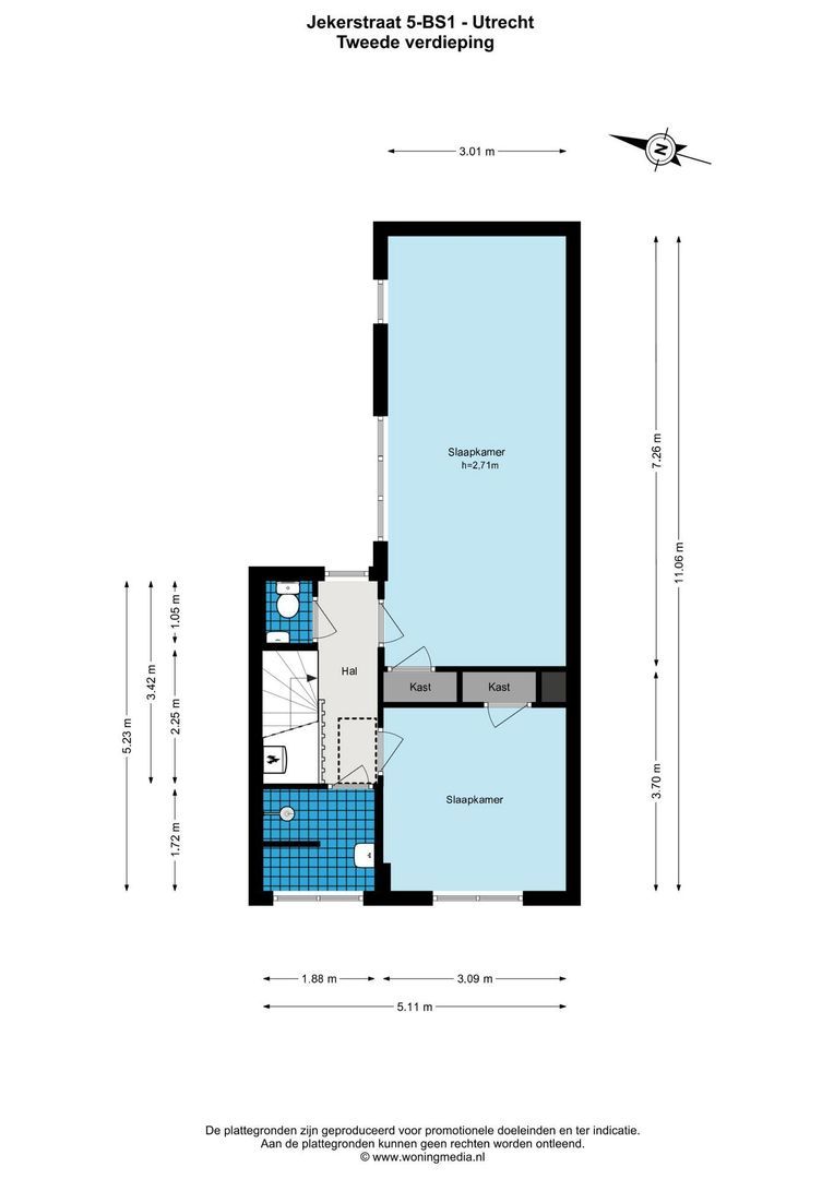 Jekerstraat 5 BS, Utrecht plattegrond-3