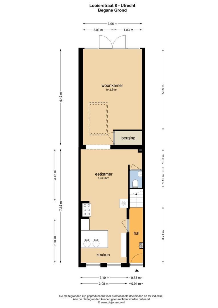 Looierstraat 8, Utrecht plattegrond-0