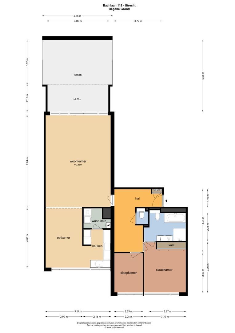 Bachlaan 119, Zeist plattegrond-0