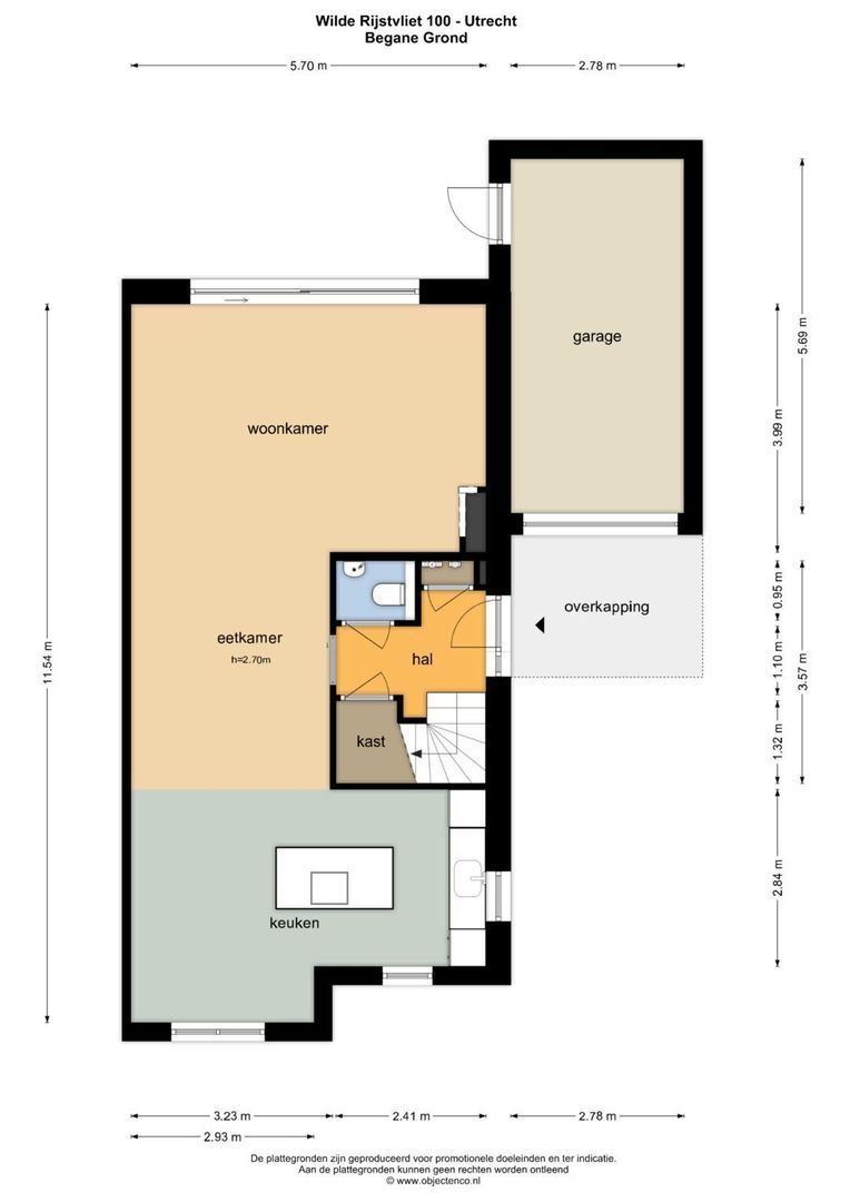 Wilde rijstvliet 100, Utrecht plattegrond-1